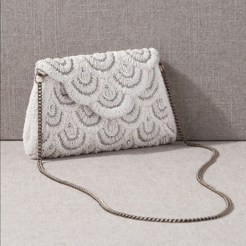 BHLDN Beaded vintage style wedding clutch / purse